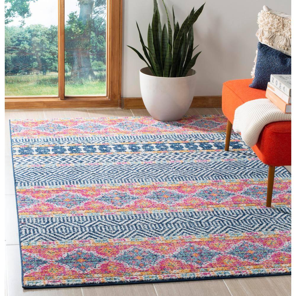 Madison MAD797 Power Loomed Indoor Area Rug - Navy/Ivory - 8'9"x11'9" - Safavieh.