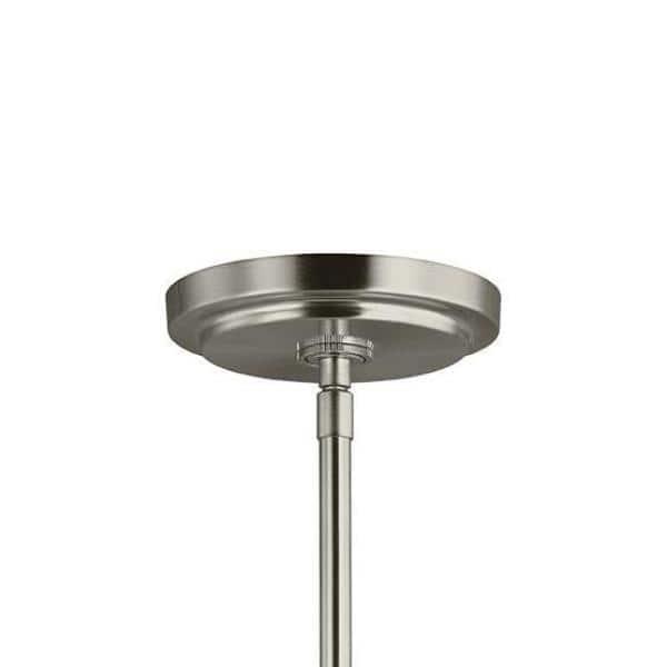 Brushed Nickel 5-Light Chandelier with Clear Seeded Glass Shades