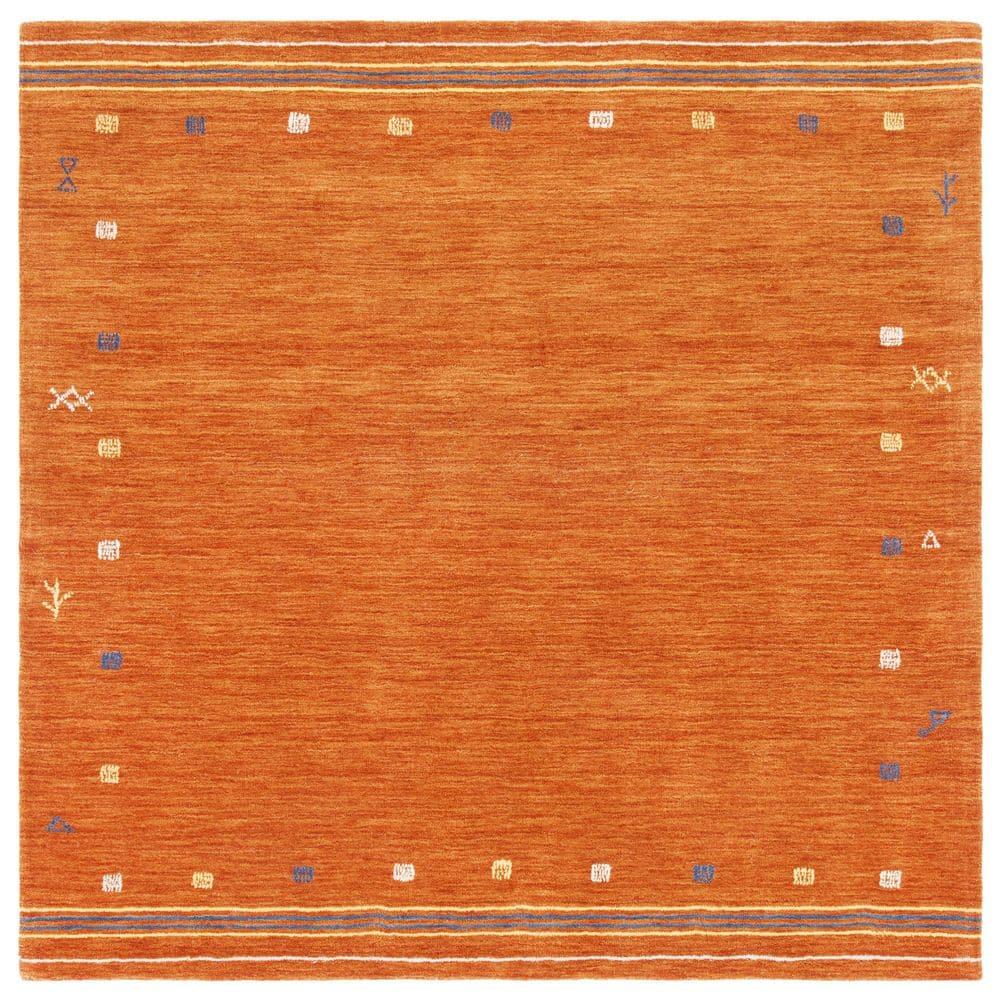 Himalaya HIM563 Handmade Area Rug - 6'x6' - Rust - Safavieh