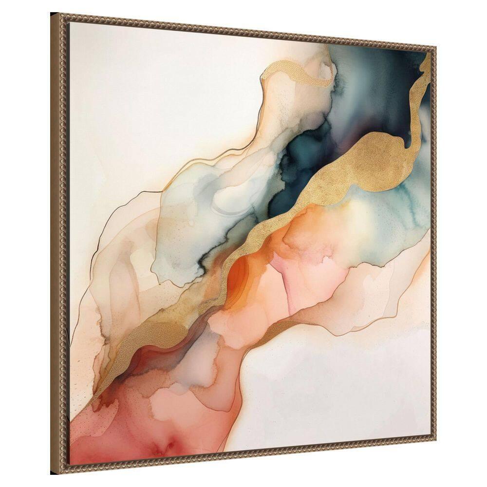 Amanti Art Abstracted Radiance I by Irena Orlov Canvas Wall Art Print Framed 30-in. W x 30-in. H.