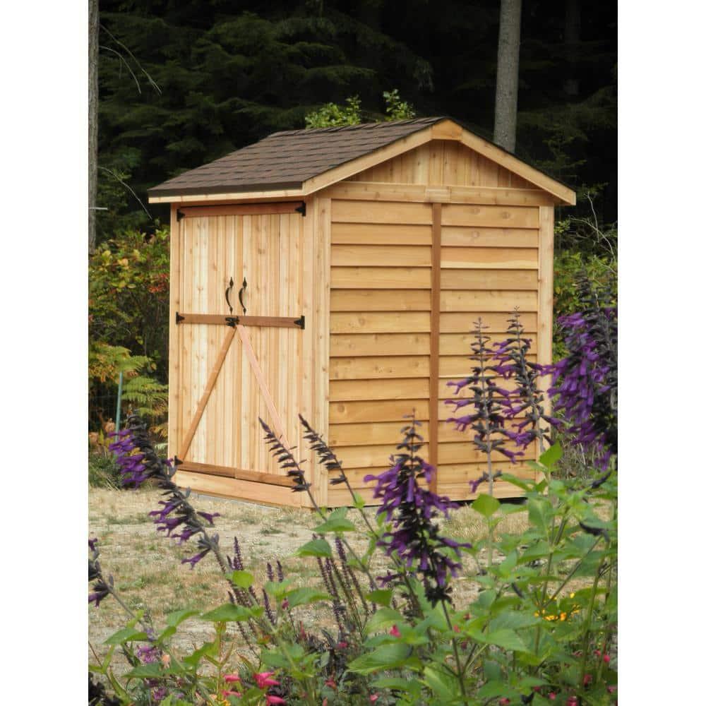 Outdoor Living Today 6 ft. W x 6 ft. D Maximizer Cedar Wood Storage Shed