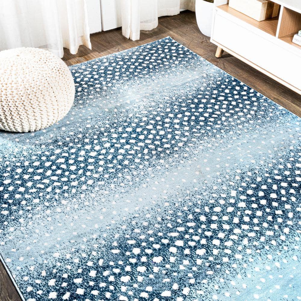 3'x 5' Antelope Modern Animal Area Rug, Blue/Cream - JONATHAN Y