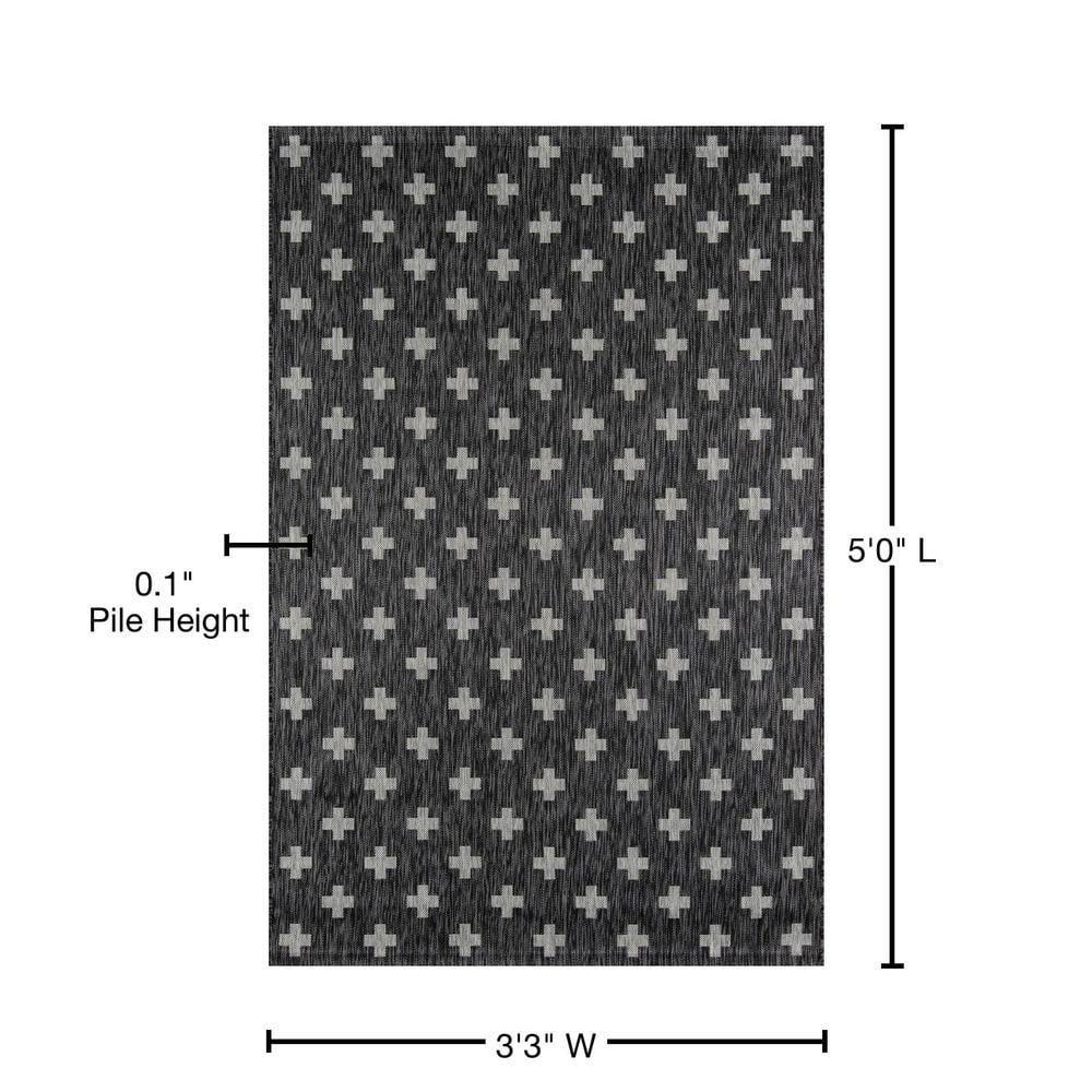 Umbria Black Indoor/Outdoor Rug