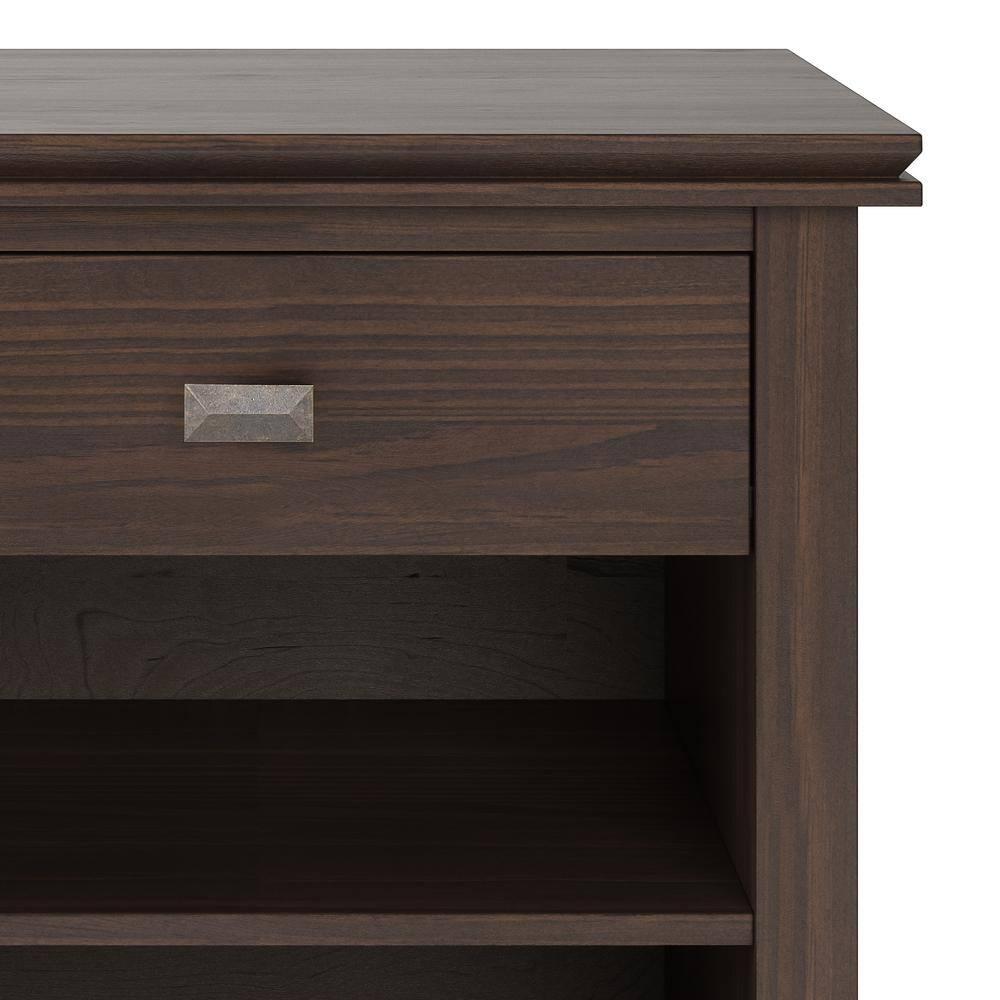 Simpli Home Artisan 24"W Solid Wood Nightstand with Drawer and Shelves