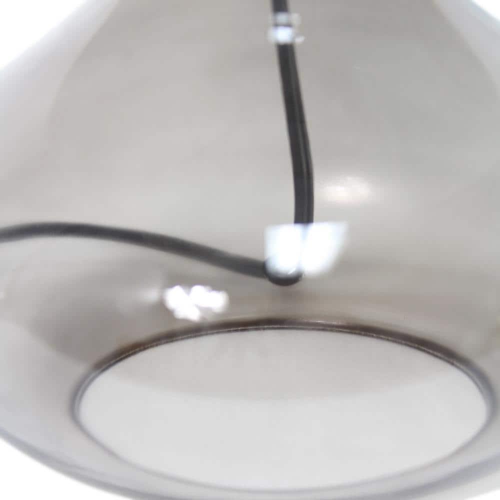 Glass Raindrop Table Lamp with Fabric Shade Gray - Simple Designs: Modern Accent for Bedroom, Office