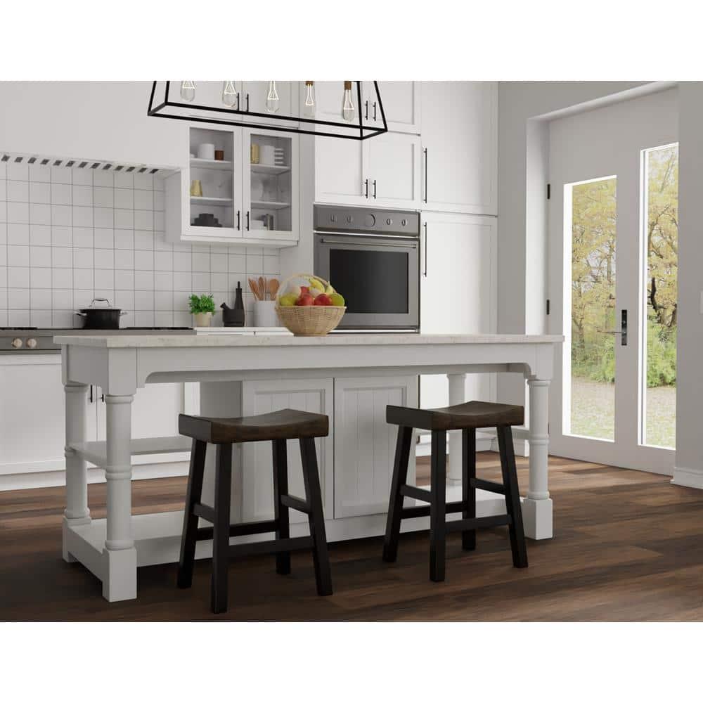 Carolina Living 24" Levi Counter Height Barstool Elm/Black