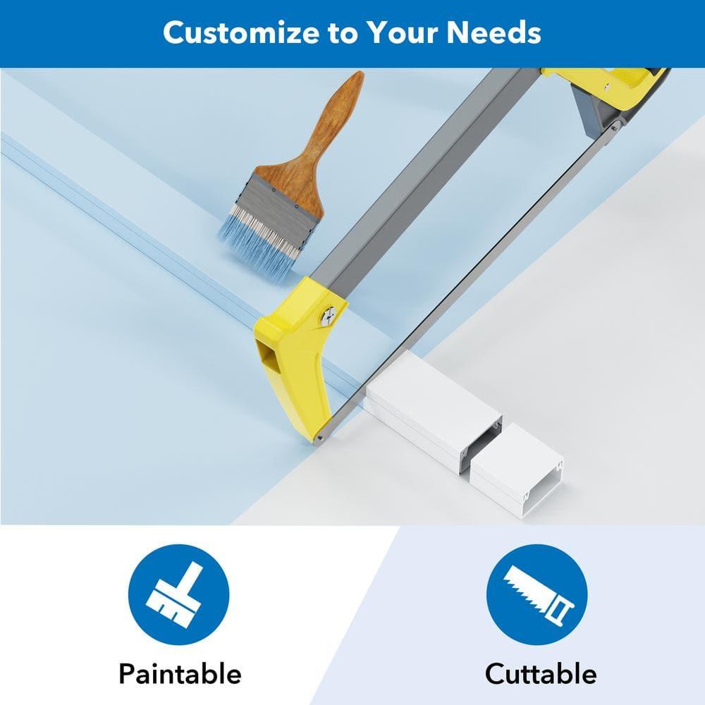 Mount-it Mount-it On-wall Tv Cable Concealer Kit, White