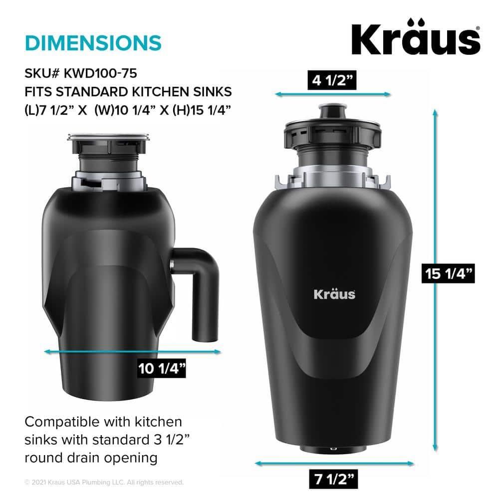 KRAUS 32-in. Bellucci Workstation Composite Kitchen Sink with WasteGuard™ Garbage Disposal