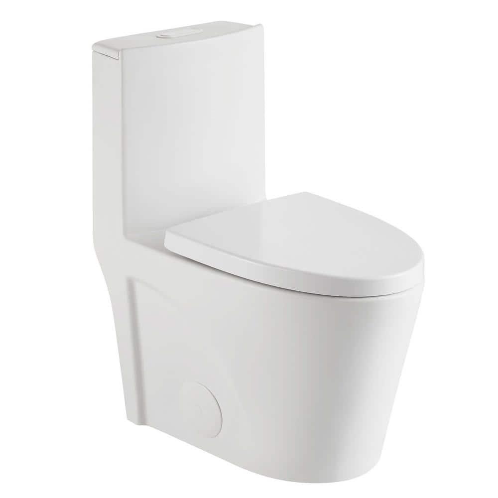 Dual-Flush Elongated One-Piece Toilet with High Efficiency Flush