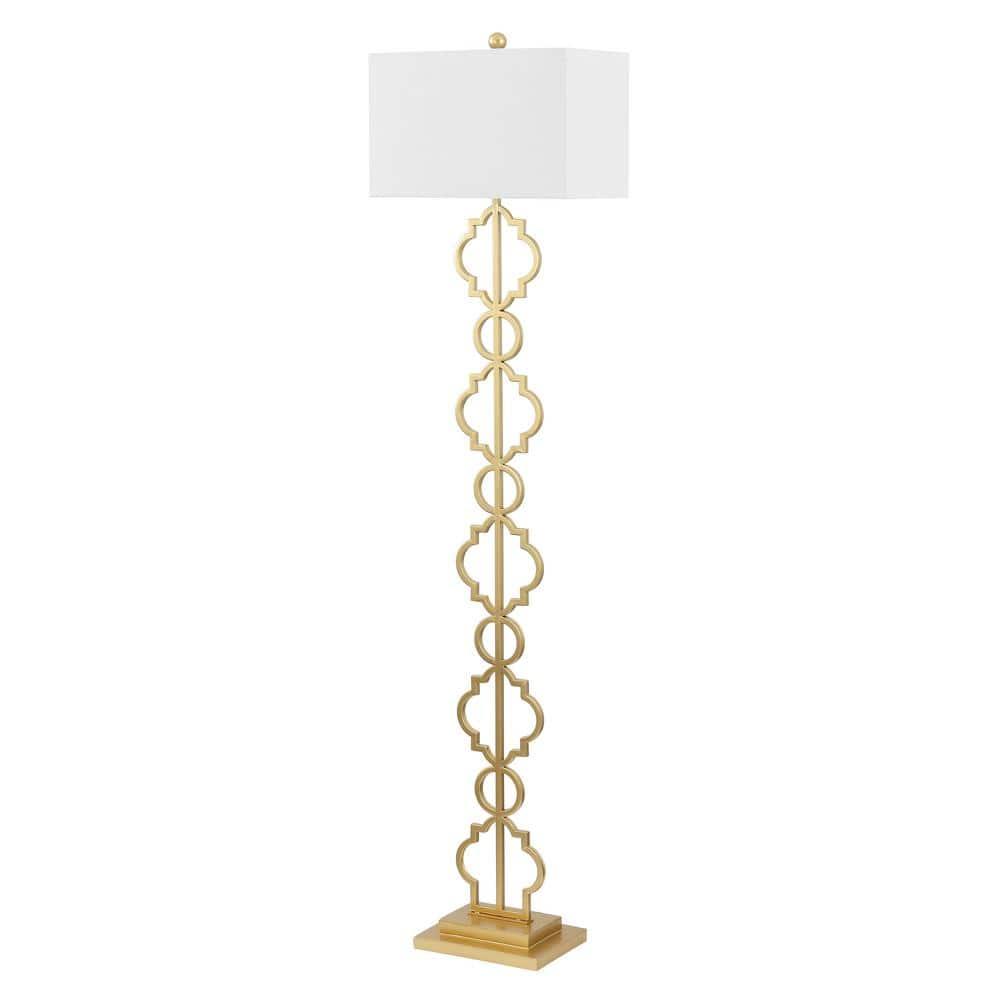 Jonathan Y Selina Iron Ogee Trellis Modern Led Floor Lamp