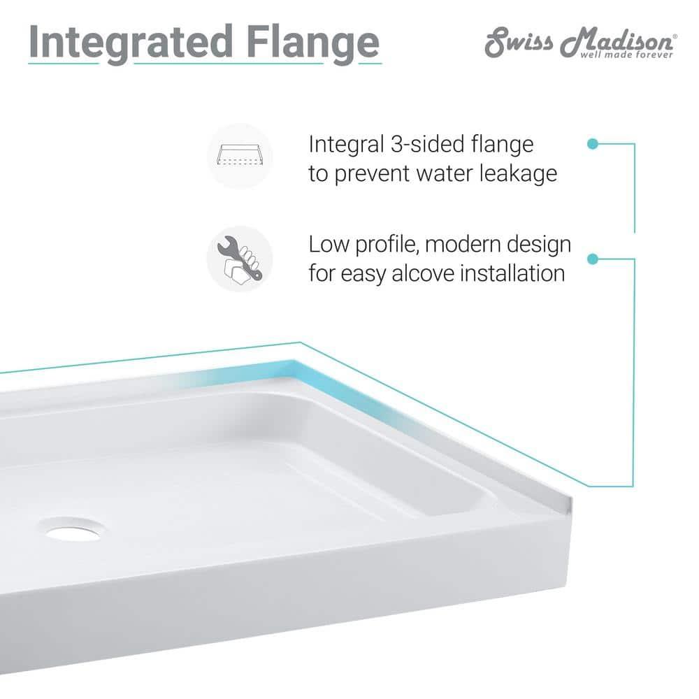 Voltaire 48" x 36" Single-Threshold, Shower Base