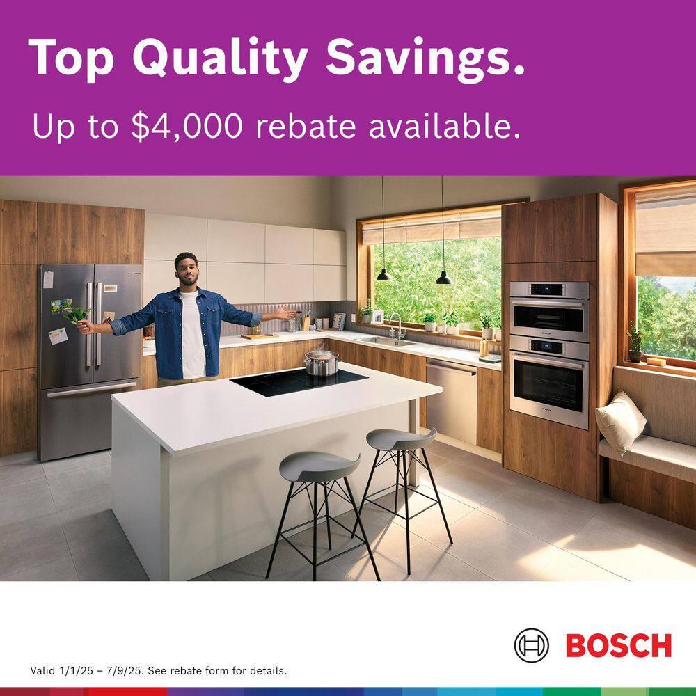 Bosch SGE53C55UC 300 Series 24" ADA Front Control Smart Built-In Dishwasher with Home Connect and 46 Dba