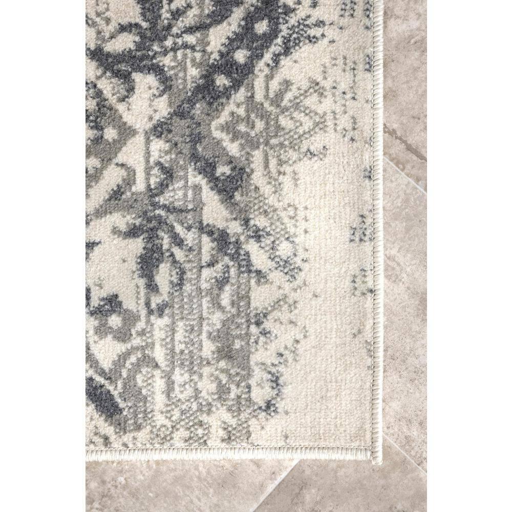 Nuloom Freja Floral & Paisley 2x14 Runner Indoor Area Rug for Living Room Bedroom Dining Room Entryway Hallway Kitchen, Grey/Cream