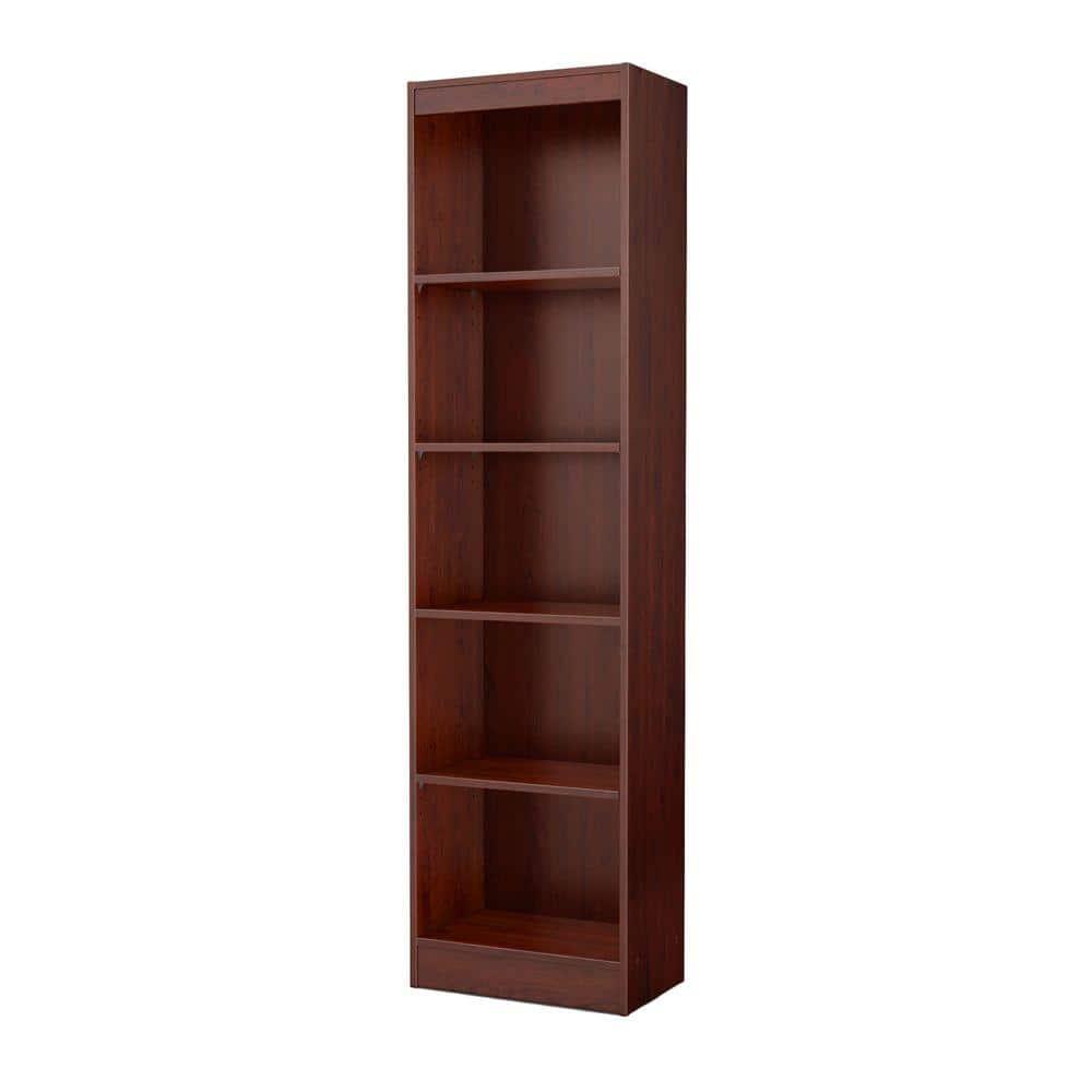Axess Narrow 5-Shelf Narrow Bookcase Pure White