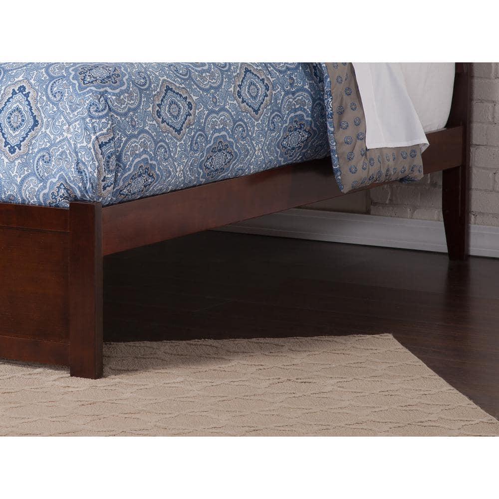 Concord Queen Bed with Footboard and Twin Extra Long Trundle in Walnut