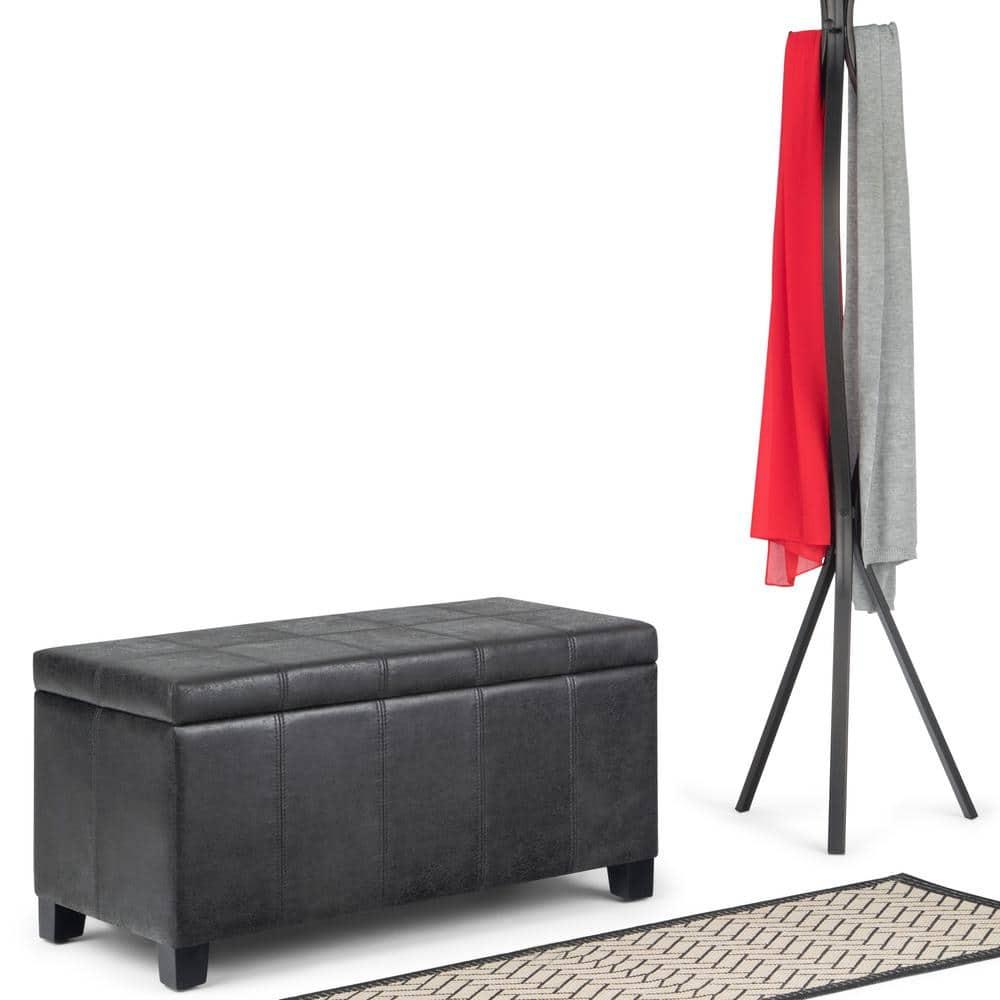 Simpli Home Dover Storage Ottoman Bench,Assembled