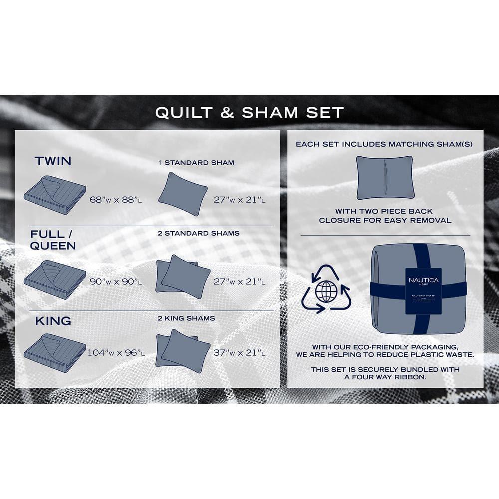 Nautica Nautica Ridgeport Cotton Reversible Quilt Set