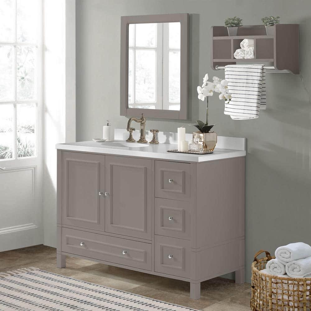 Alaterre Williamsburg 48 Inch Bathroom Vanity, Freestanding Cabinet Without Sink, Large Wood Vanity with Soft-Close Doors