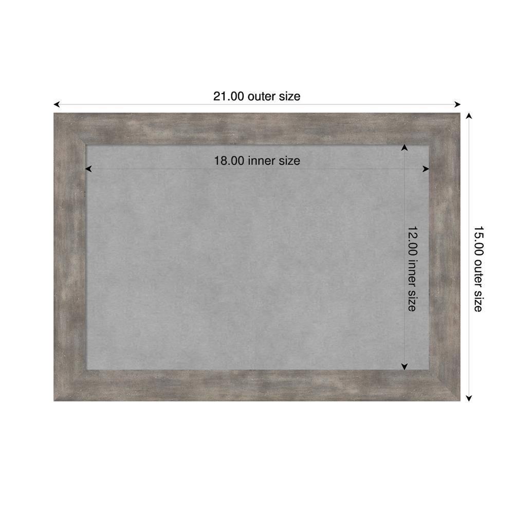 Amanti Art Marred Pewter Framed Magnetic Board 21 x 15 in.
