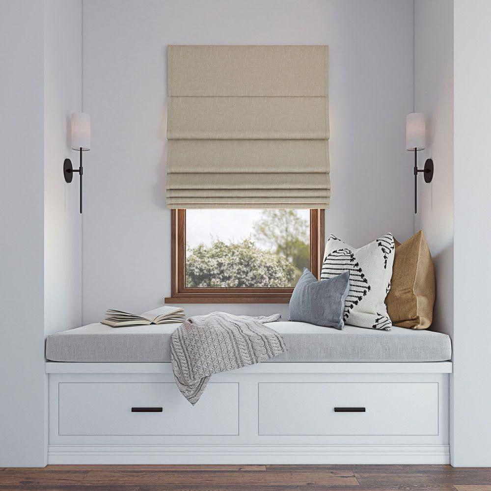 Sun Zero Pryer Textured 100% Blackout Cordless Roman Shade