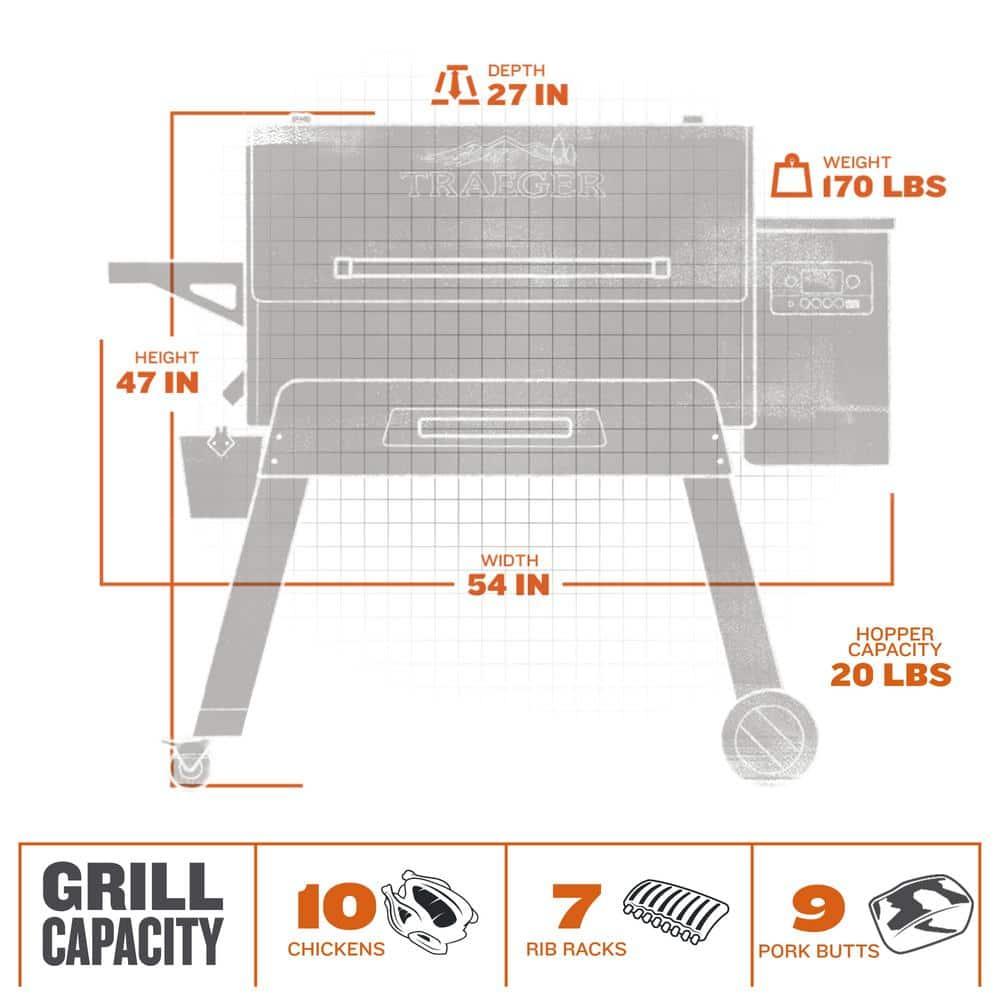 Traeger TFB89BLF Ironwood 885 Black Wood Pellet Grill