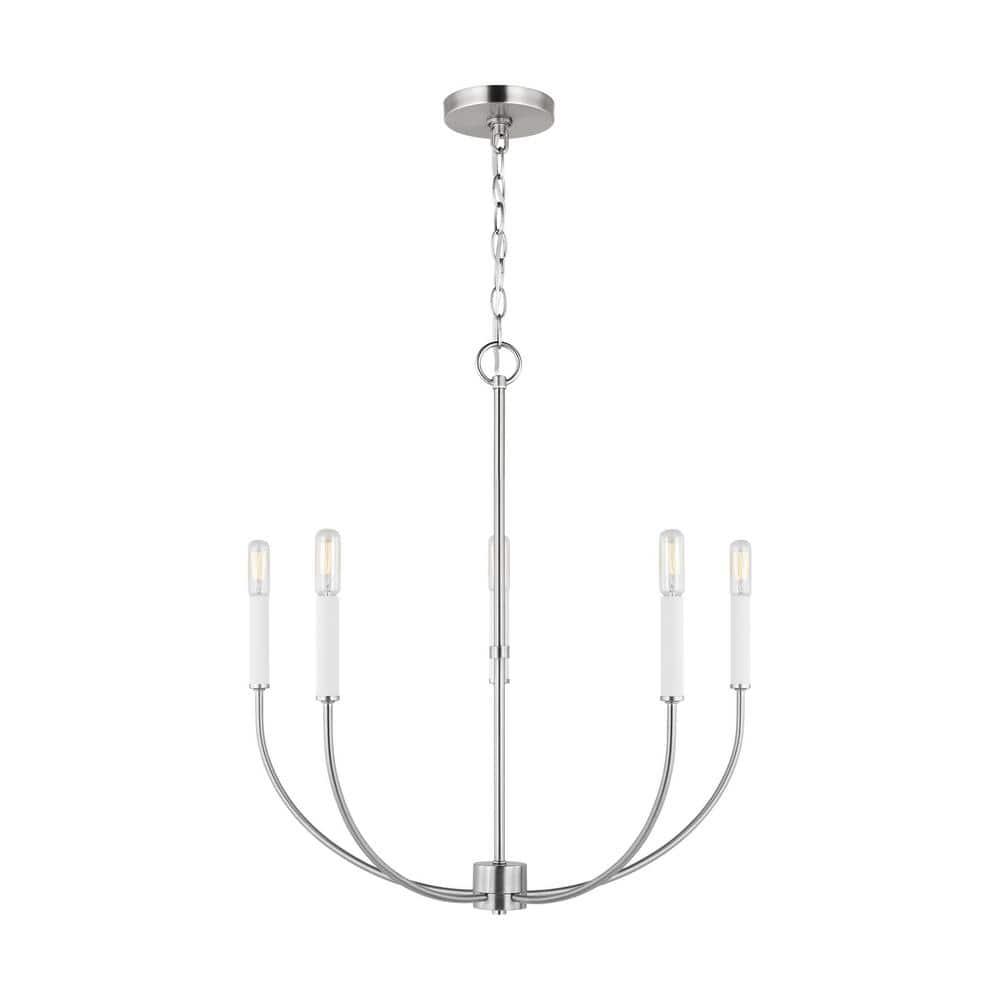 Greenwich 5-Light Brushed Nickel Candle Chandelier
