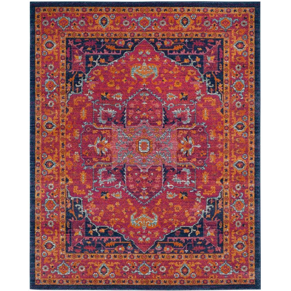 Evoke EVK275 Power Loomed Indoor Area Rug - Fuchsia/Orange - 8'x10' - Safavieh