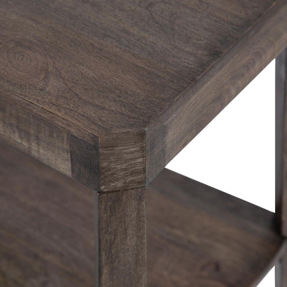 Kate and Laurel Talcott Rectangle Wood Side Table, 22x14x26, Gray