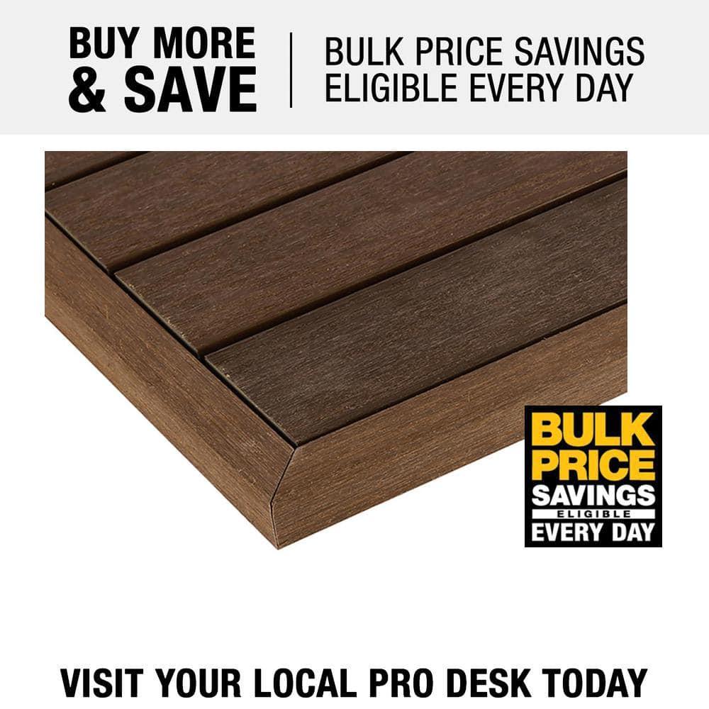 NewTechWood 13" x 1" Composite Interlocking Outward Corner Deck Trim