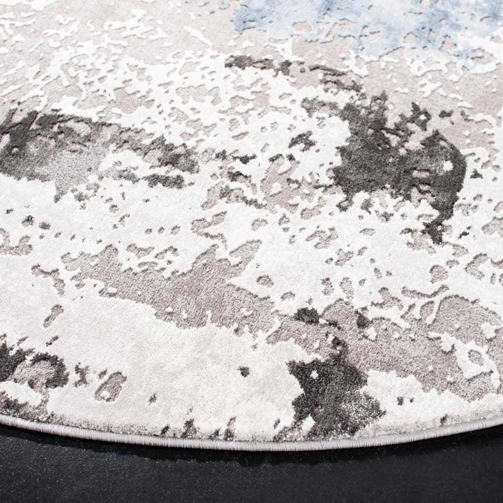 Craft CFT820 Loomed Indoor Area Rug - Grey/Blue - 6'7"x6'7" Round - Safavieh