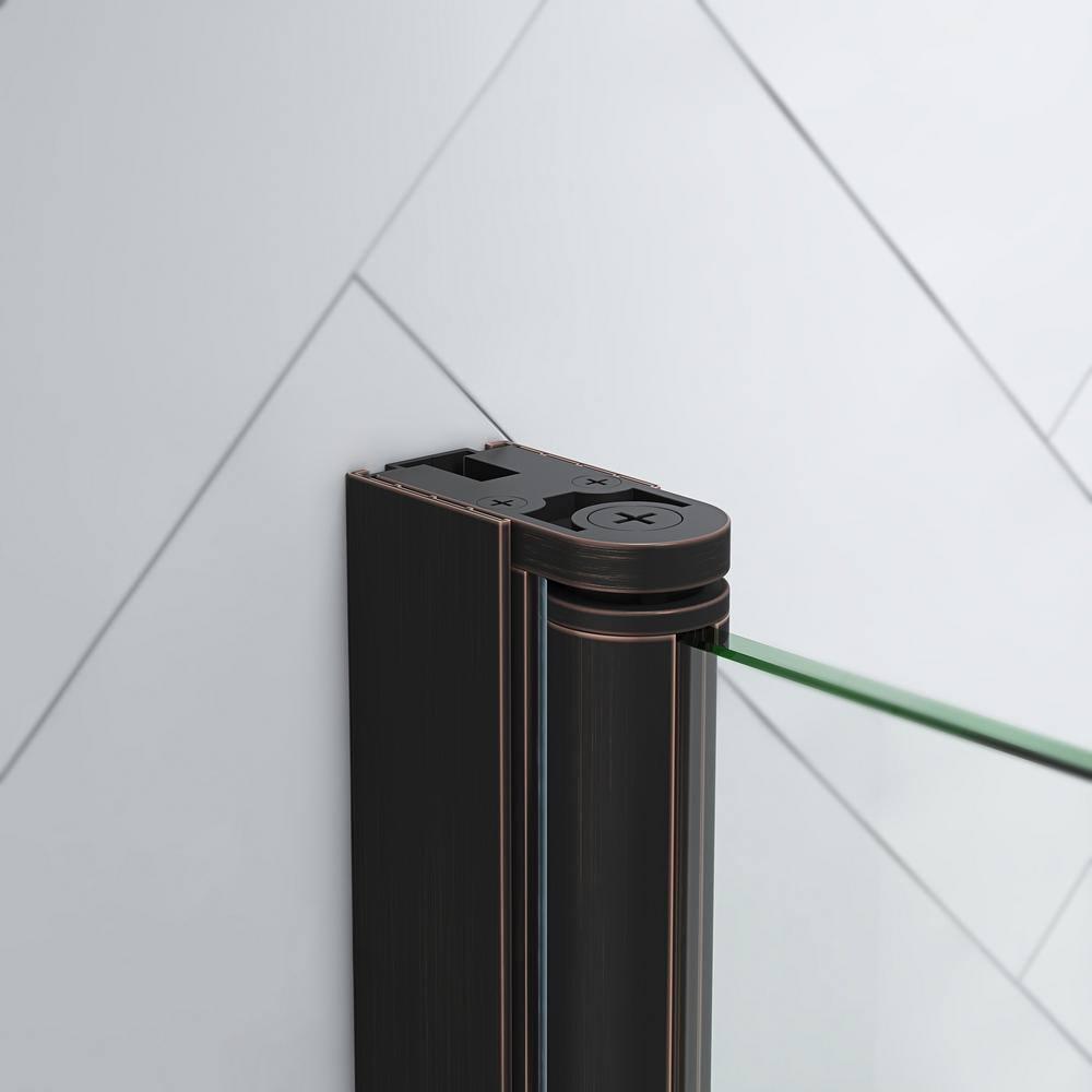 Endless Pasadena 40" W x 72" H Corner Frameless Shower Kit, Door, Panel, Base, Shelves