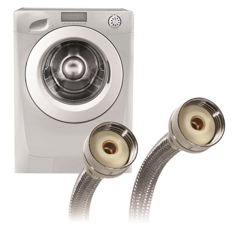 Fluidmaster B9WM48 Washing Machine Connector, Braided Stainless Steel - 3/4 Hose Fitting x 3/4 Hose Fitting, 4 Ft. (48-Inch) Length