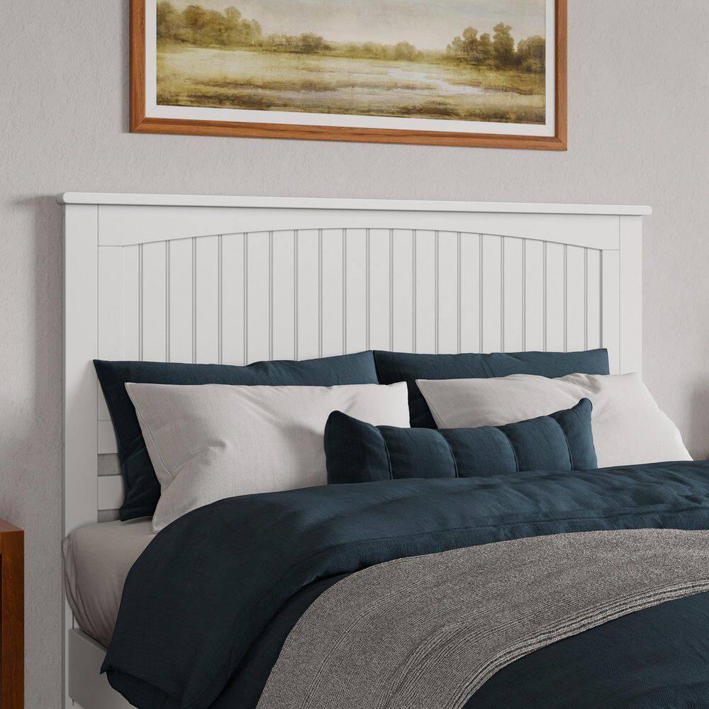 AFI Naples Queen Solid Wood Low Profile Platform Bed, White