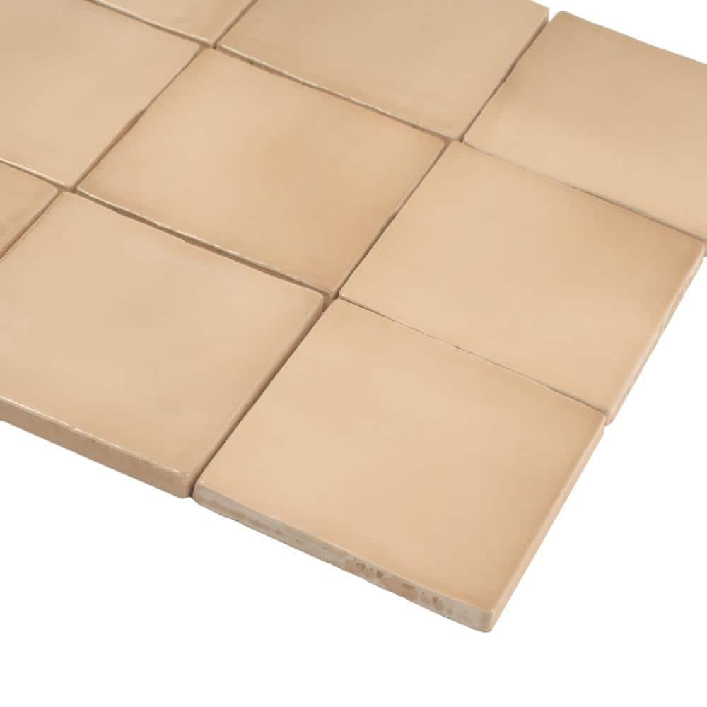 Apollo Tile Silken 3.94 in. x 3.94 in. Glossy Ceramic Square Wall and Floor Tile (6.48 sq. ft./case) (60-pack)