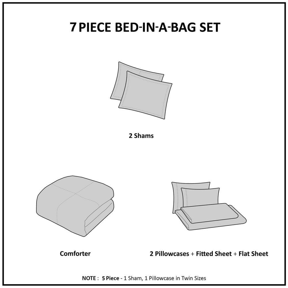 Madison Park Essentials Jaxon Comforter Set with Bed Sheets