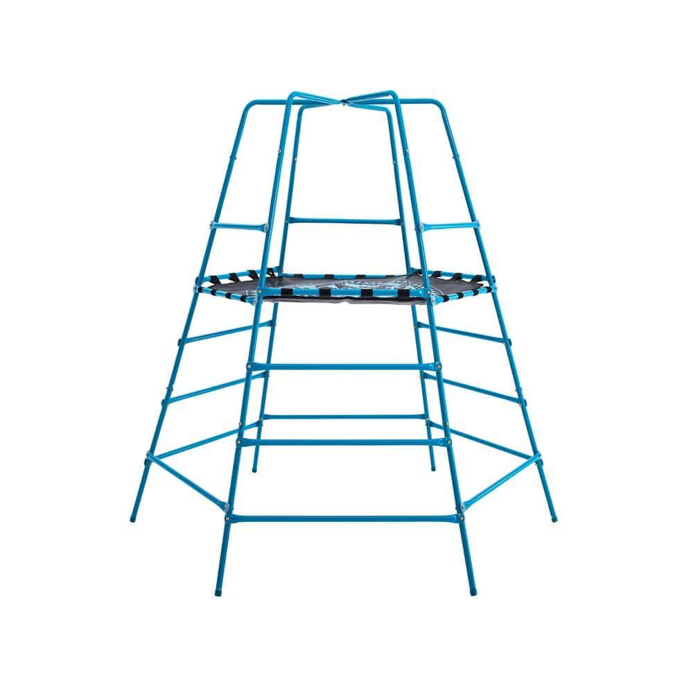 TP Active Fun Explorer Metal Climbing Set Jungle Gym with Platform and Tent, Blue