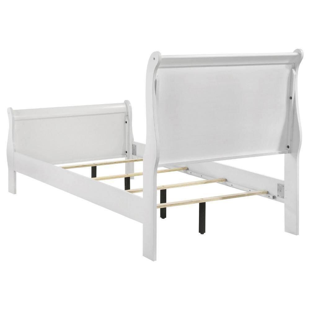 Benjara Nim Bed, Sleigh Panel Headboard Design, Low Profile