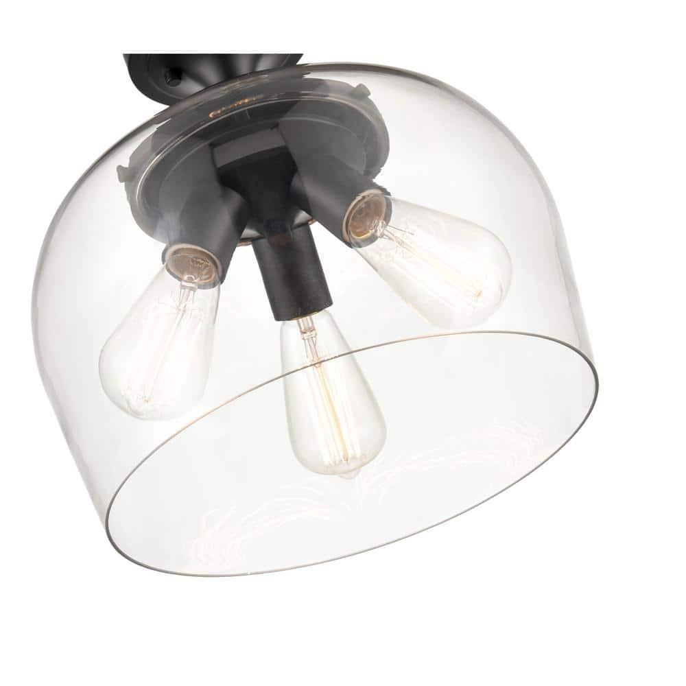 Three Posts™ Cromkill Glass Semi Flush Mount