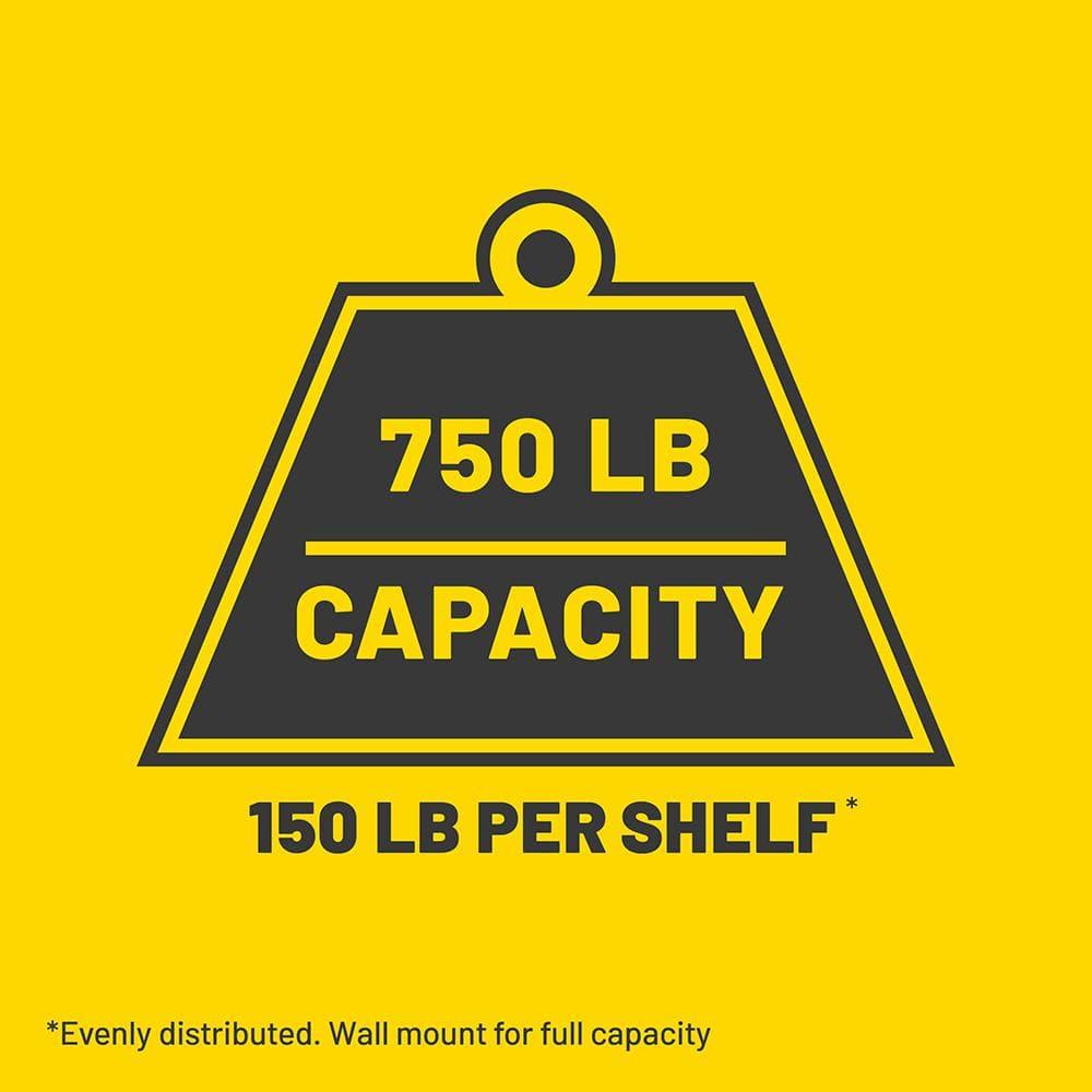 Plano 5-Shelf Heavy Duty Plastic Storage Shelves, 73” x 36” x 18”, 750lb Capacity