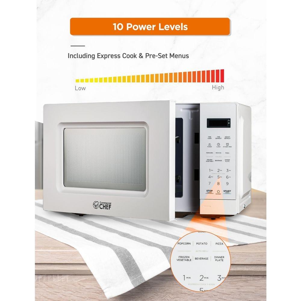 Commercial Chef 0.7 Cubic Feet 700 Watt Countertop Microwave