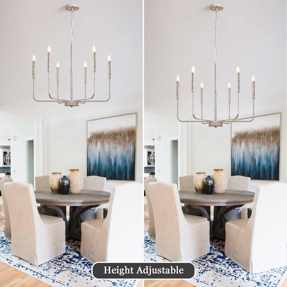 Marshana 6-Light Classic / Traditional Chandelier Modern Farmhouse Candle Style Chandelier