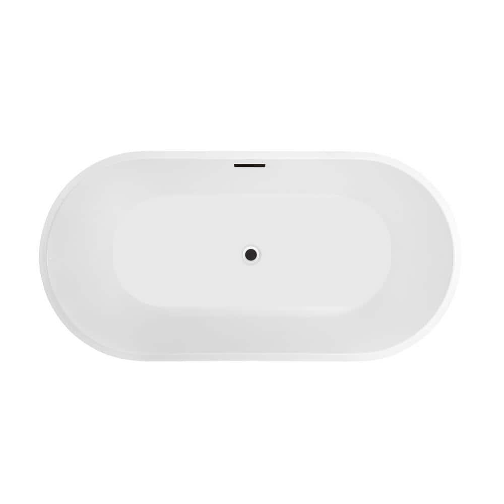 Athena 67" x 31" Freestanding Soaking Acrylic Bathtub