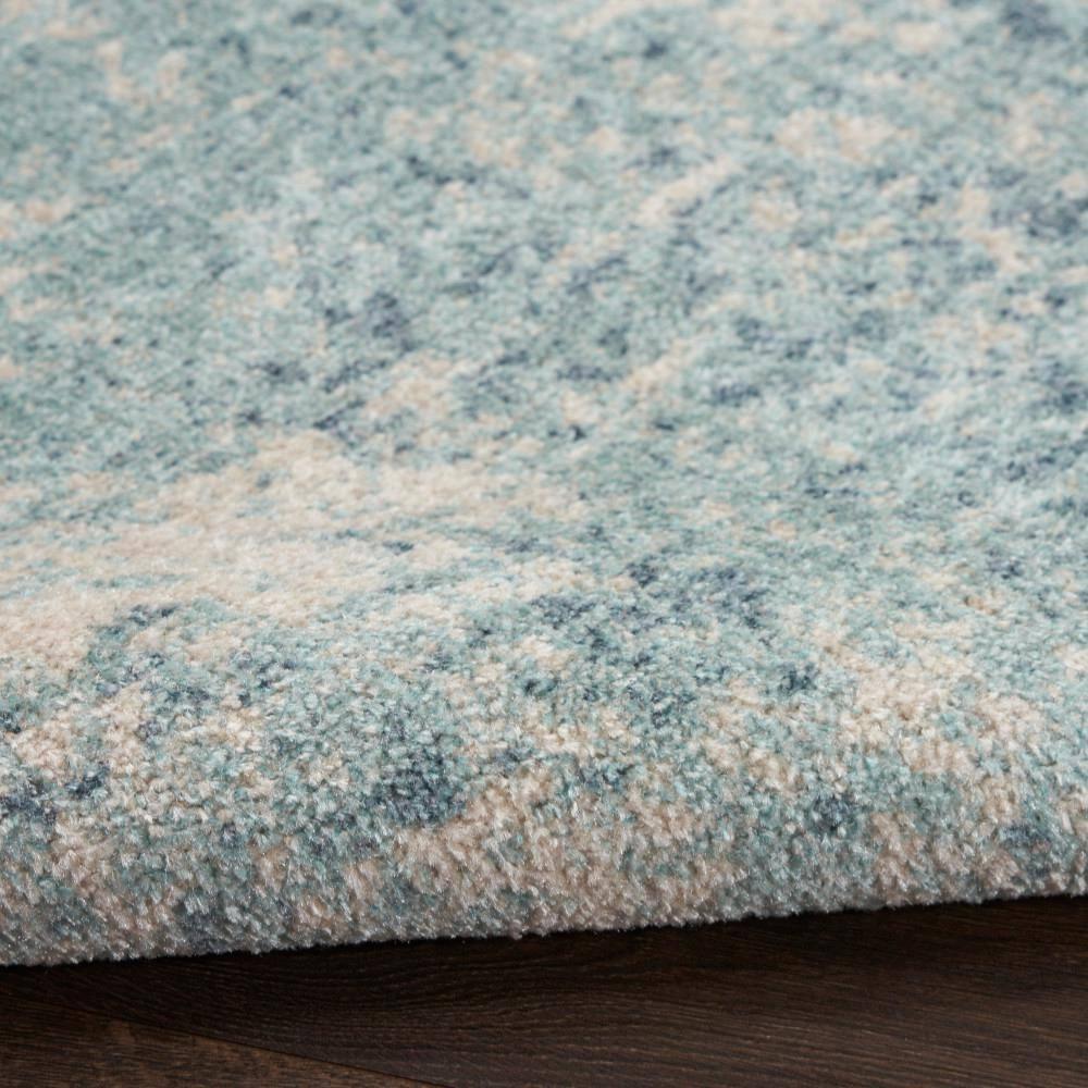 Nourison Astra Machine Washable Modern Abstract Indoor Rug Blue Ivory 2'2" x 8'