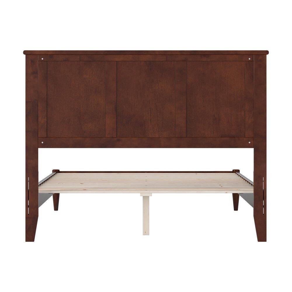 AFI Charlotte Full Solid Wood Low Profile Platform Bed, Walnut