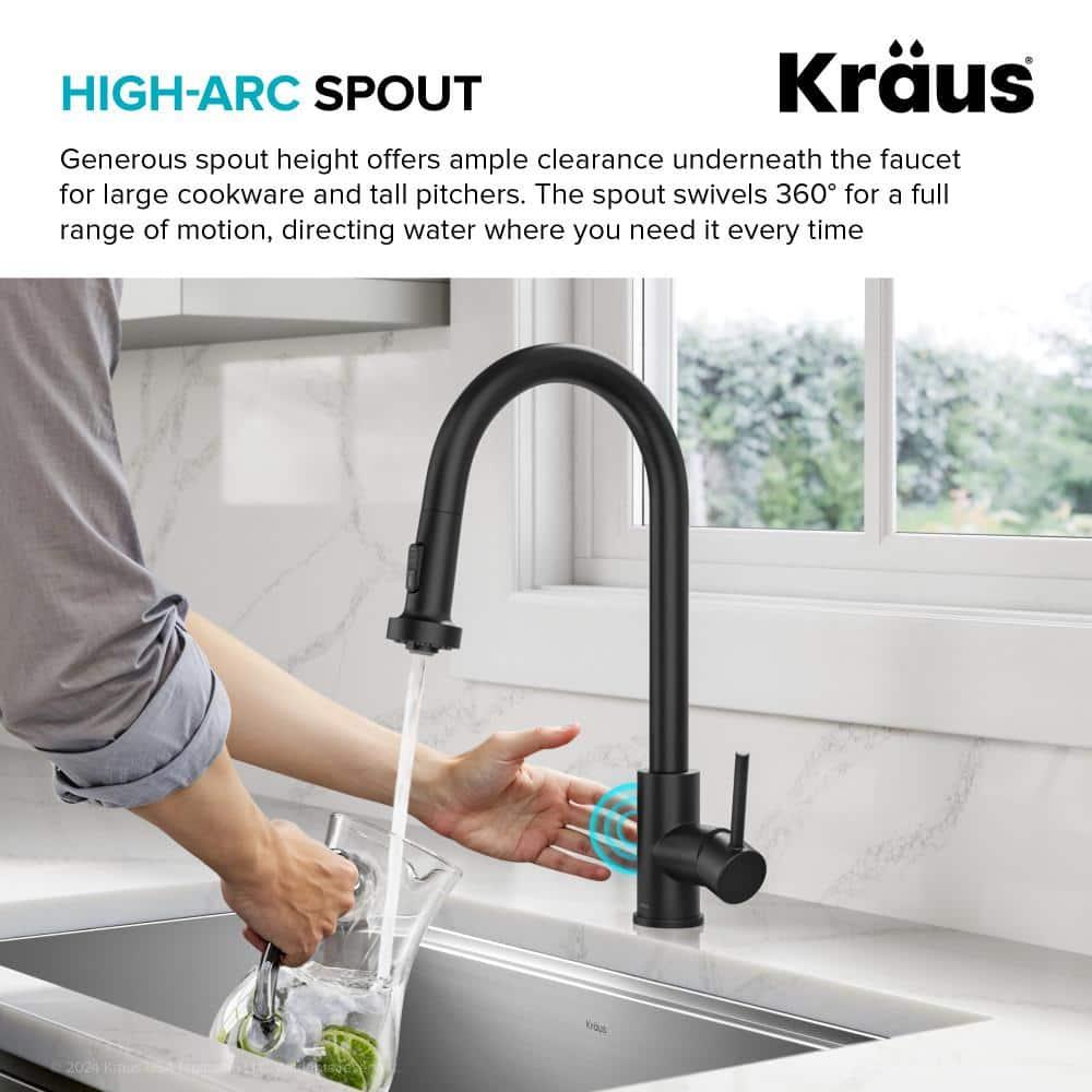 Kraus KSF-1616MB KRAUS Bolden Motion Sensor Single Handle Pull Down Touchless Kitchen Faucet