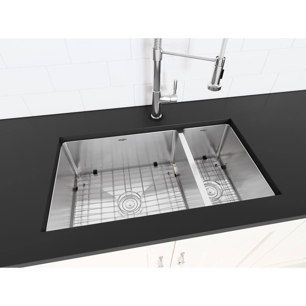 Prestige Series 32'' L Undermount Double Bowl Stainless Steel Kitchen Sink