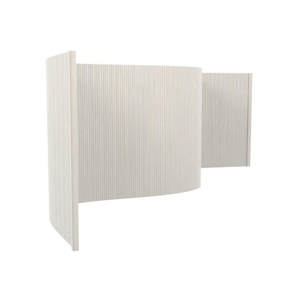 2 ft. Short Bamboo Wave Screen - White