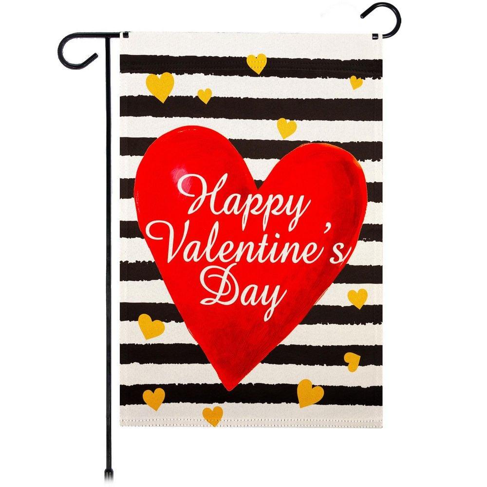 12x18 Inch Red Polyester Valentine's Day Garden Flag