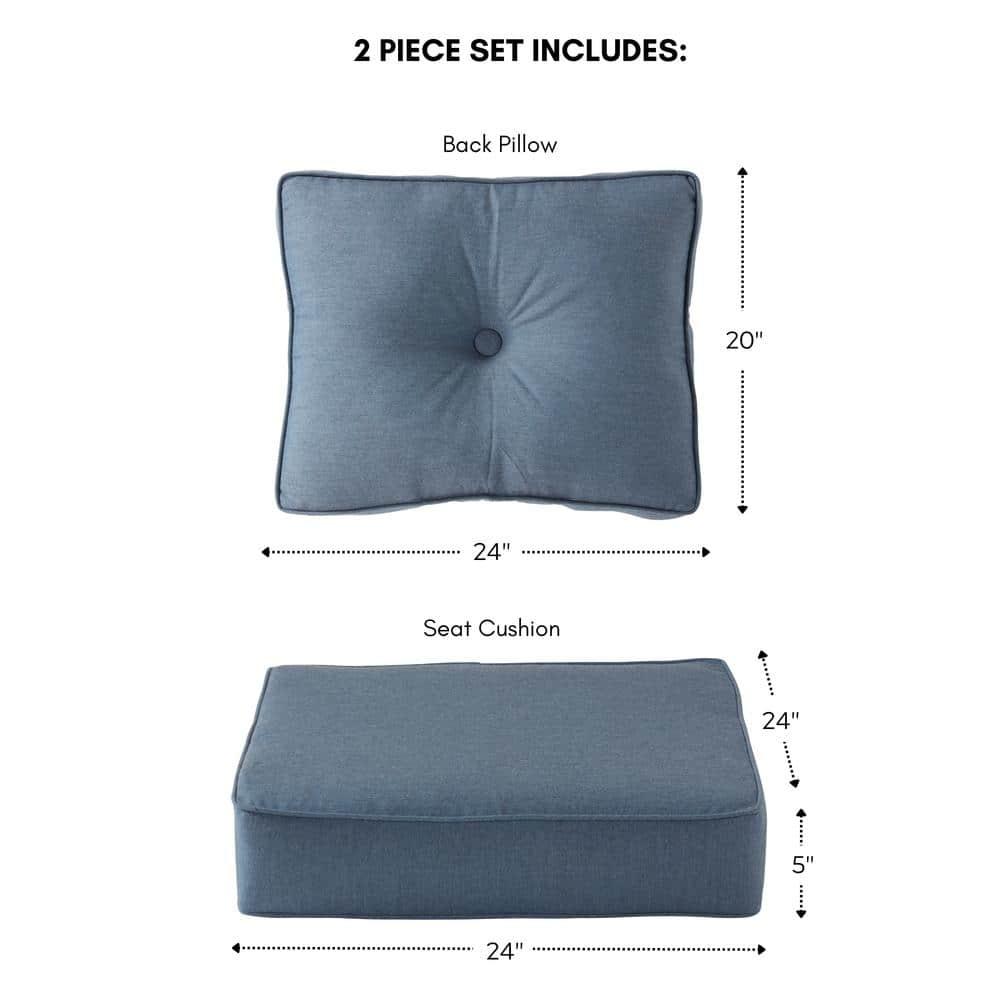 Sunbrella Button Back Deep Seat Cushion Set