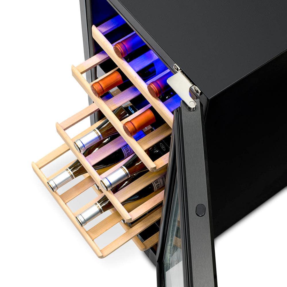 Newair 29 Bottle Stainless Steel Dual Zone Freestanding/Built-In Wine Refrigerator